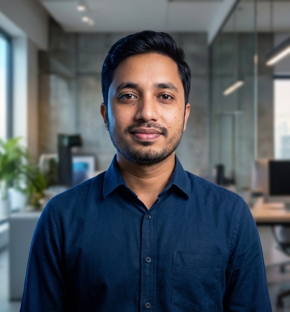 Portrait of MH Shuvo, technology and development partner at Nicolhem